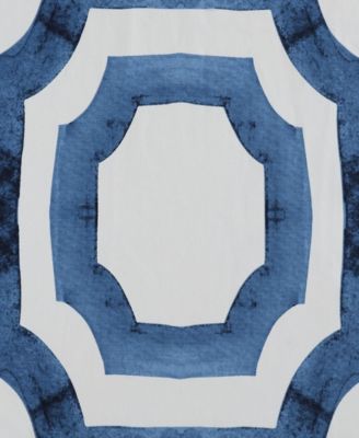 Geometric Printed Cotton Room Darkening Curtain