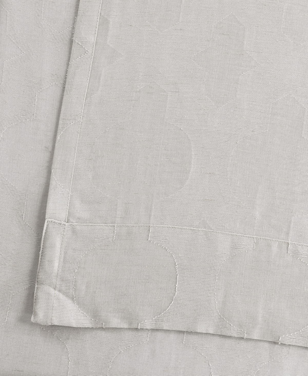 Half Price Drapes Calais Tile Geometric Patterned Faux Linen Sheer Curtain