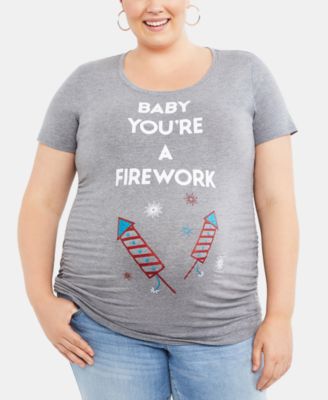 Motherhood Maternity - Maternity Plus Size Graphic T-Shirt