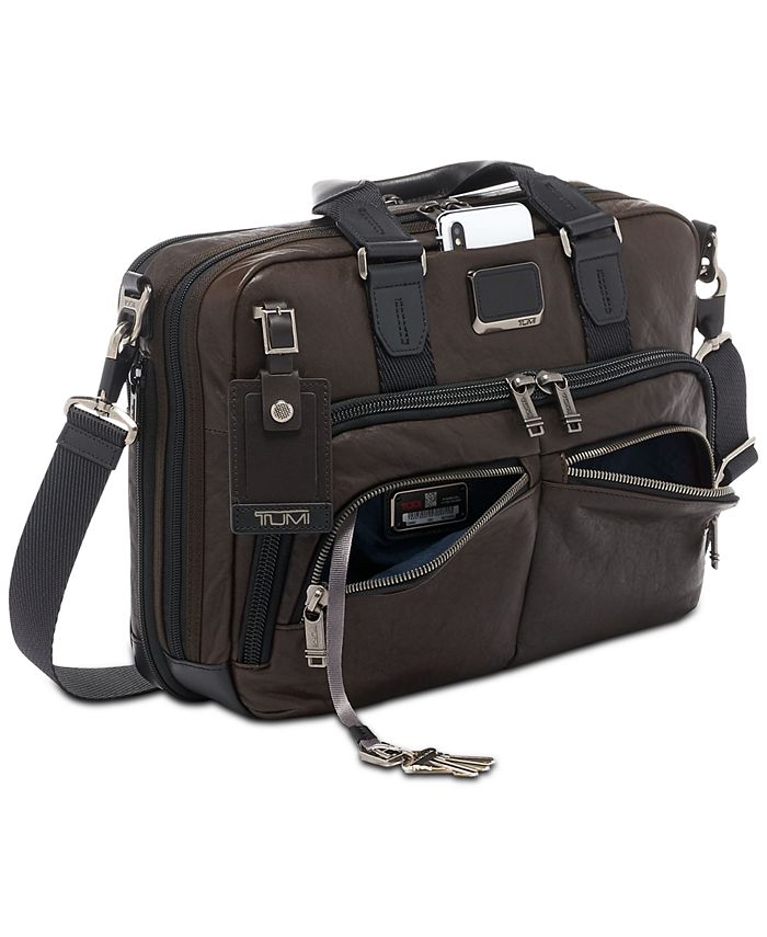 TUMI Men's Alpha Bravo Slim Briefcase Macy's