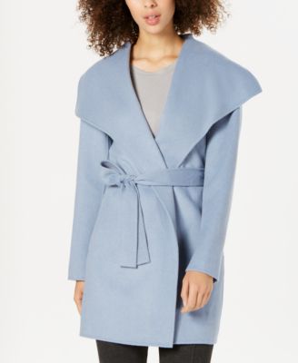 Tahari Double-Face Wool-Blend Wrap Coat - Macy's