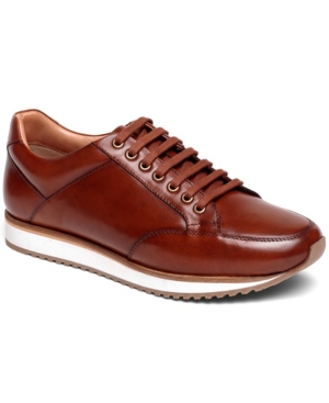 Shop Anthony Veer Men's Barack Leather Casual Fashion Sneaker In Tan