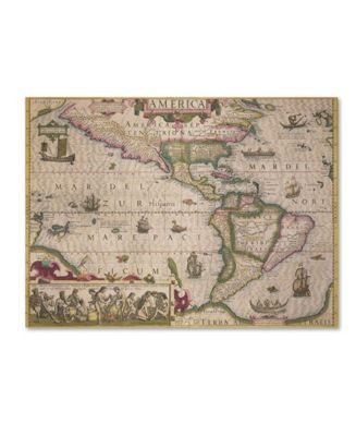 Jodocus Hondius 'Map of America 1606' Canvas Art - 14