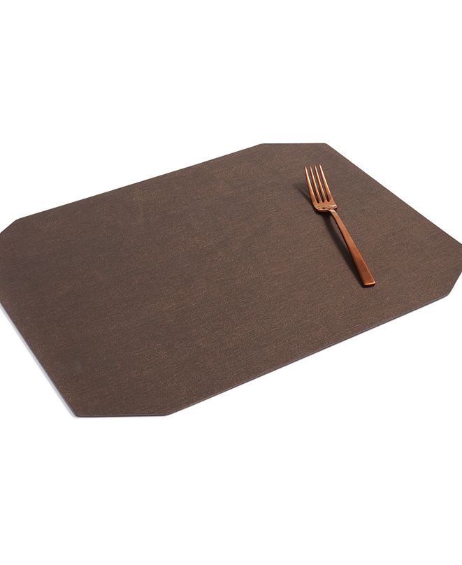 Hotel Collection Textured Vinyl Bronze Placemat, Created for Macy's