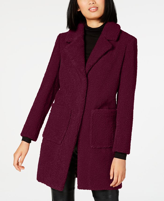 French Connection Faux-Fur Teddy Coat - Macy's