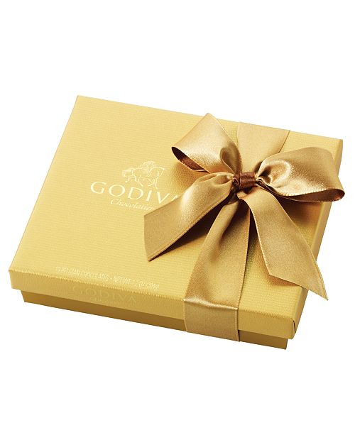 Godiva Chocolatier 19 Pc Gold Bow Ballotin Box Of Chocolates