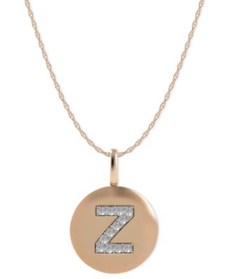 rose gold z necklace