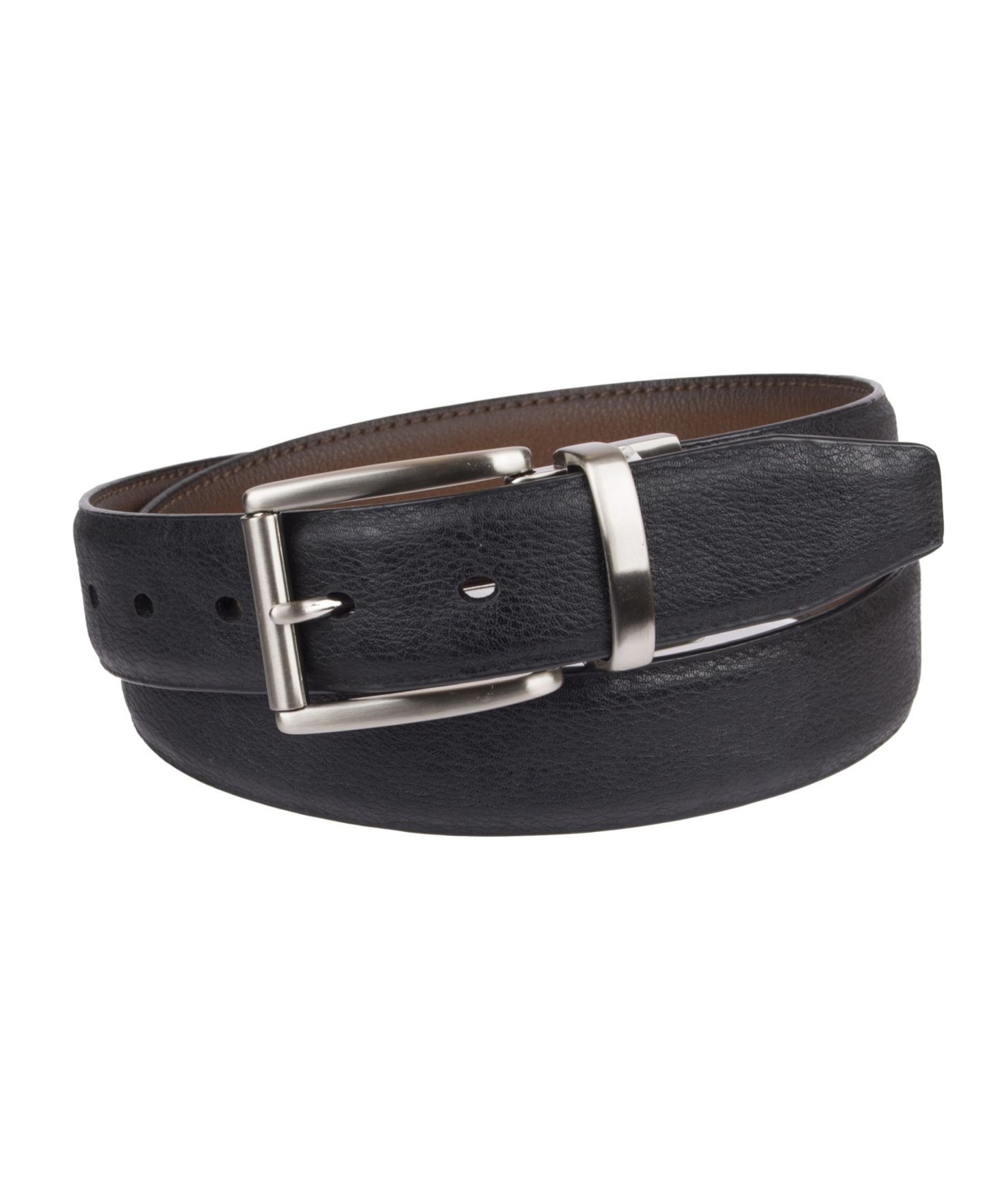 Мужской ремень Dockers Reversible Dress Belt with Comfort Stretch, цвет: Чёрный / Коньячный — фото 4
