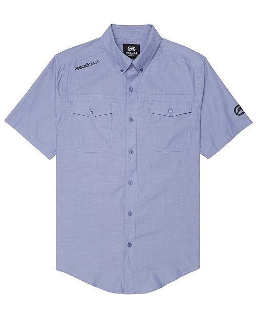 Ecko Unltd Men S Branded Chambray Woven Shirt Reviews Casual