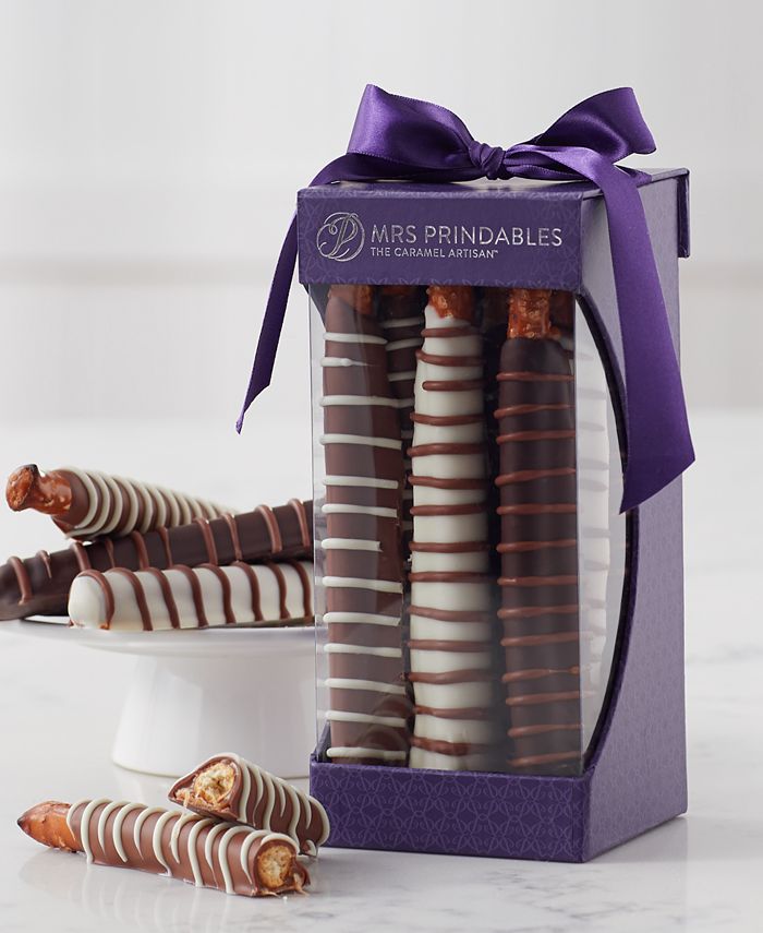 Mrs. Prindables Chocolate and Caramel Dipped Pretzels 9-Pc. Gift Set ...