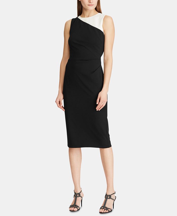 Lauren Ralph Lauren Colorblocked Crepe Jersey Dress & Reviews - Dresses ...