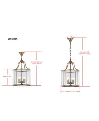 Sutton Place 4 13.4"D Pendant 