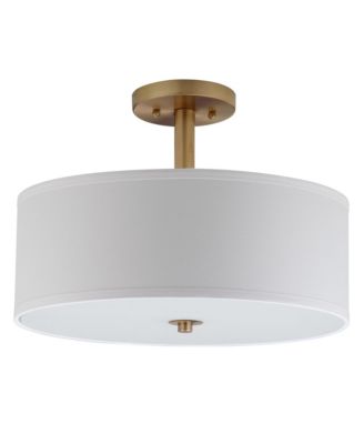 Clara 3 Light 16"D Semi Flush Drum Light 