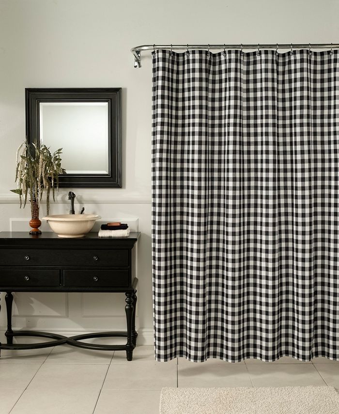 M.Style Classic Check Shower Curtain Macy's