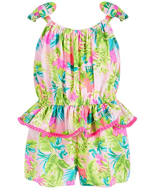 Bonnie Jean Little Girls Floral Print Peplum Romper Reviews All