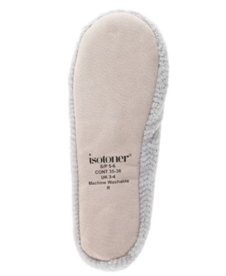 Women's Chevron Micro Terry Ballerina Slipper