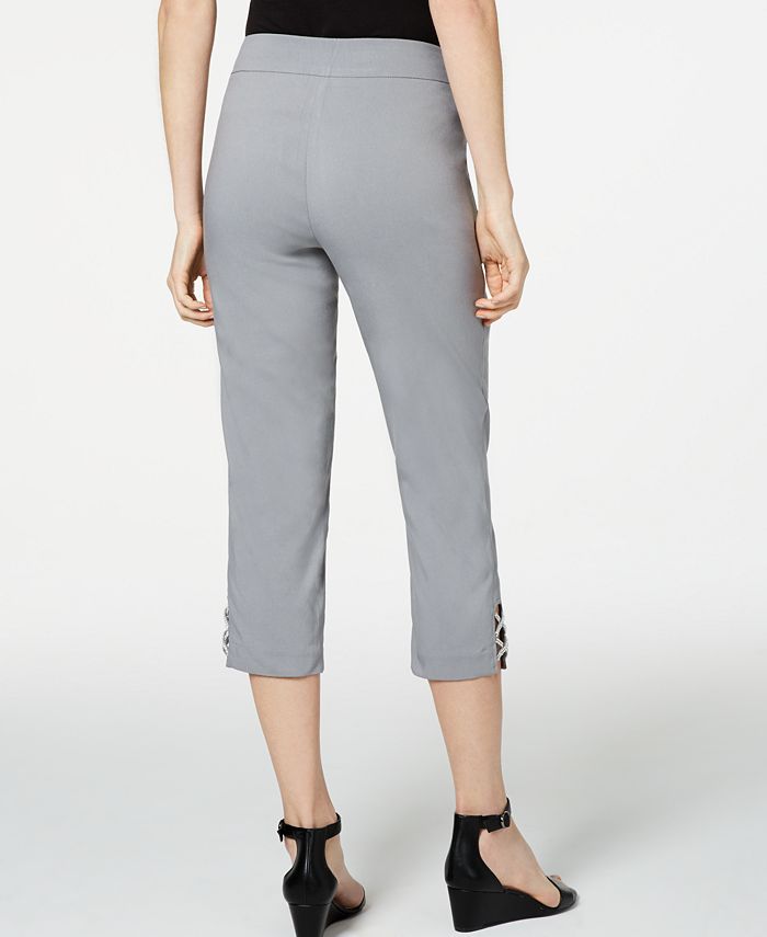 JM Collection Petite Embellished Capri Pants, Created for Macy's Macy's