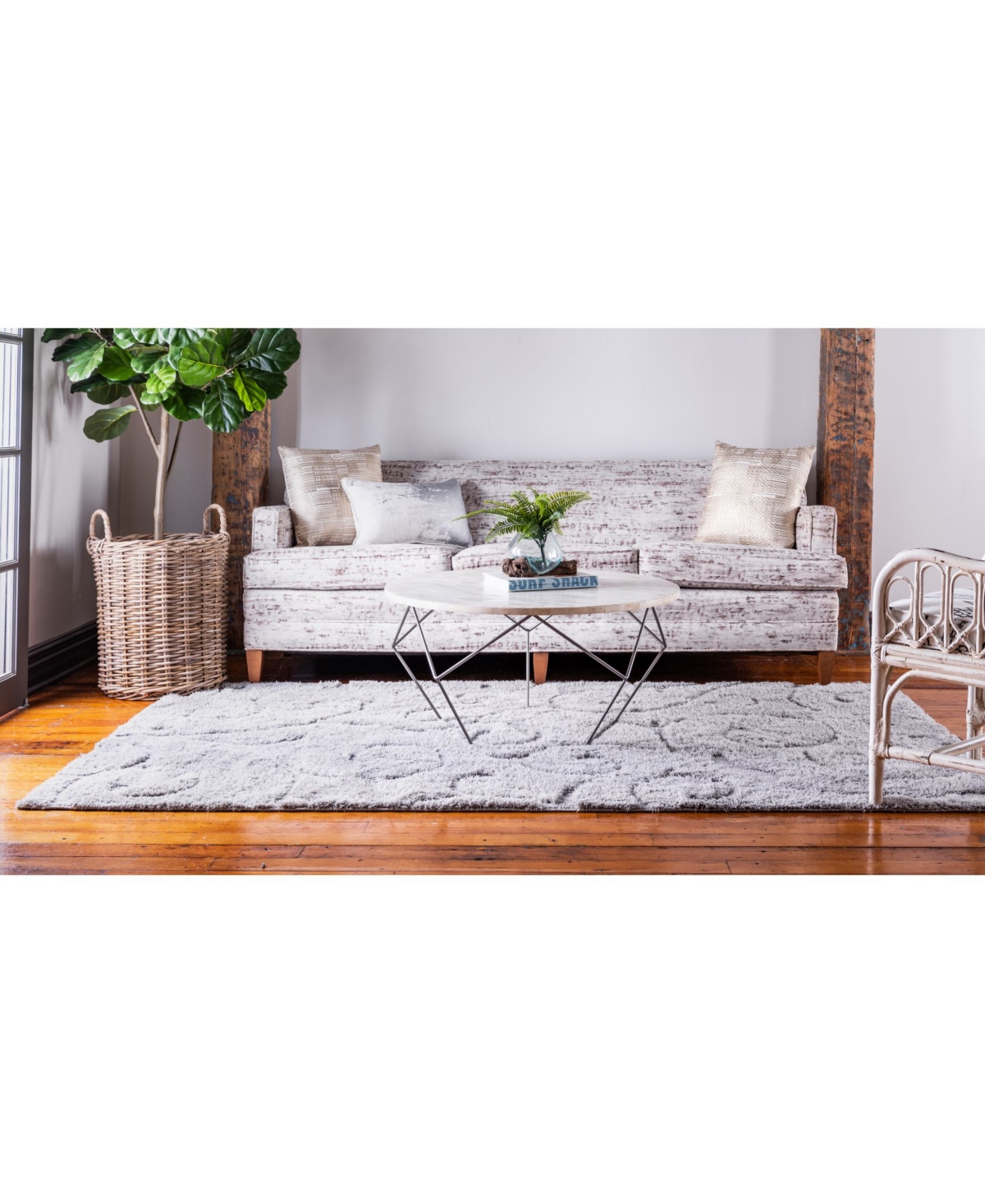 Bayshore Home High-Low Pile Malloway Shag Mal1 Area Rug
