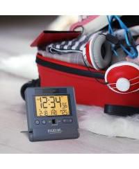 Marathon Atomic Travel Alarm Clock With Auto Back Light Feature, Calendar and Temperature