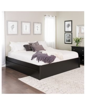 Prepac King Select 4-Post Platform Bed With 2 Drawers - Macy's