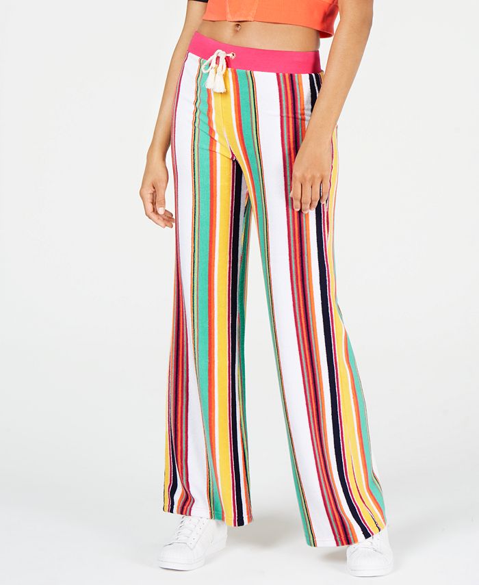 Juicy Couture Striped Wide-Leg Track Pants - Macy's
