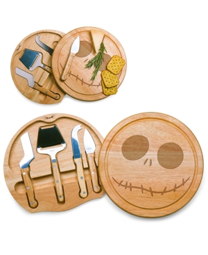 Picnic Time Circo Cheese Board Tools Set - Nightmare Before Christmas Jack In Brown