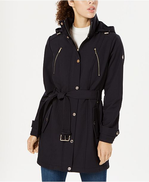 Michael Kors Hooded Belted Raincoat Created For Macy S Reviews