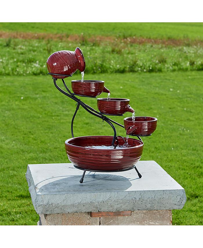 Smart Solar Ceramic Solar Cascade Fountain Macy's