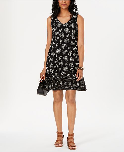 Style Co Petite Floral Print Crisscross Dress Created For Macy S