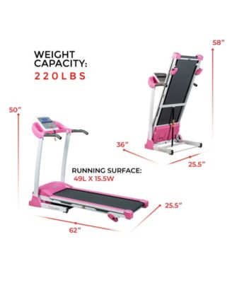 Sunny Health & Fitness Sunny Health and Fitness Pink Treadmill