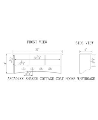 Shaker Cottage Storage Coat Hook, Cherry