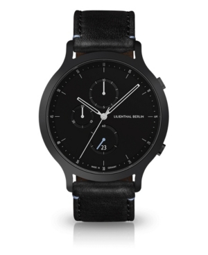 Lilienthal Berlin Chronograph With Black Leather Watch 42mm