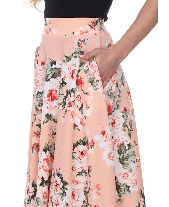 White Mark Floral Flared Midi Skirt & Reviews - Skirts - Women - Macy's