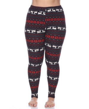 White Mark Plus Size Printed Leggings