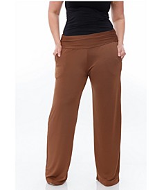 Plus Size Solid Palazzo Pants