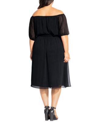 City Chic Trendy Plus Size Button Through Dress