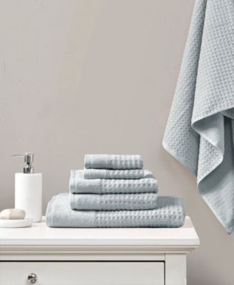 Spa Waffle Jacquard Luxury Combed Cotton 6-Pc. Bath Towel Set