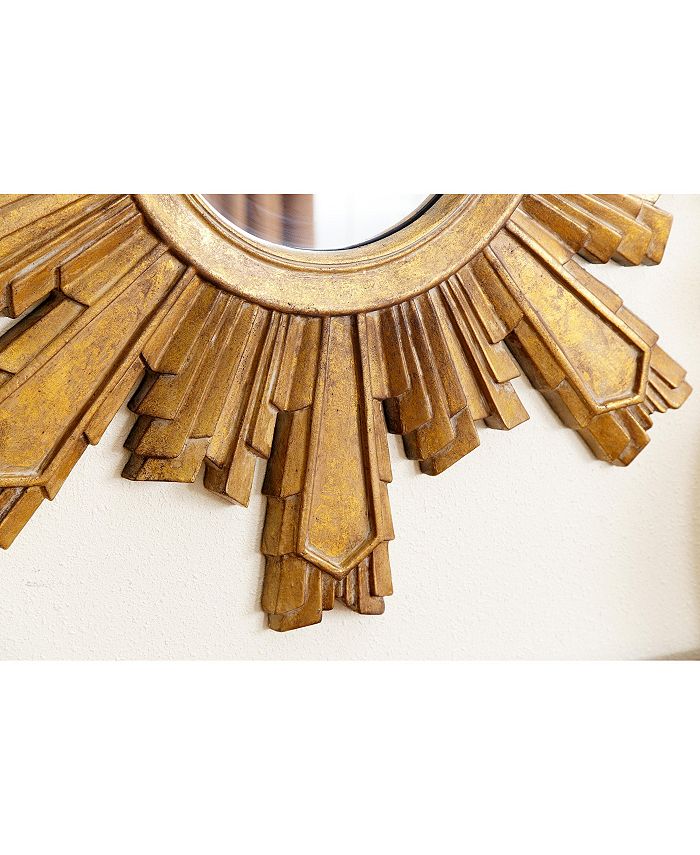 Abbyson Living Nevada Gold Sunburst Wall Mirror Macy's