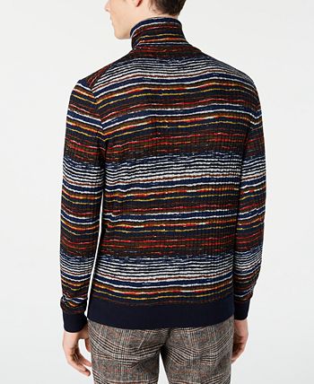 Men's striped turtleneck sale
