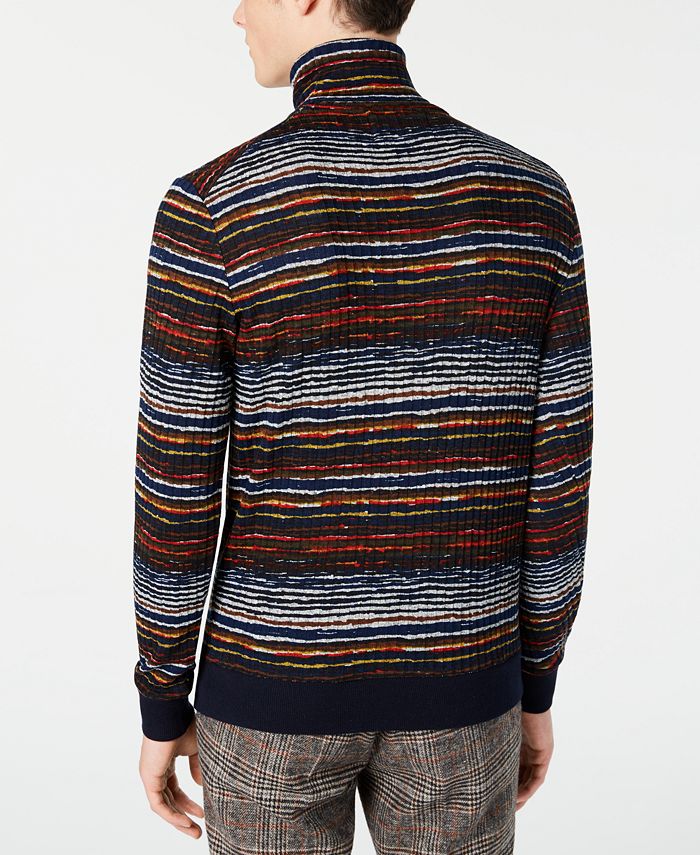 Paisley & Gray Men's Slim-Fit Striped Turtleneck Sweater - Macy's