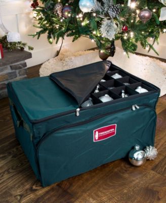 3 Tray Christmas Ornament Storage Box with Front Pocket