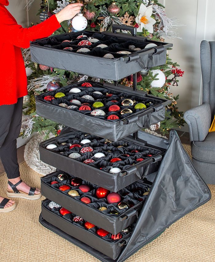 TreeKeeper 5 Tray Adjustable Telescoping Ornament Storage Bag Macy's
