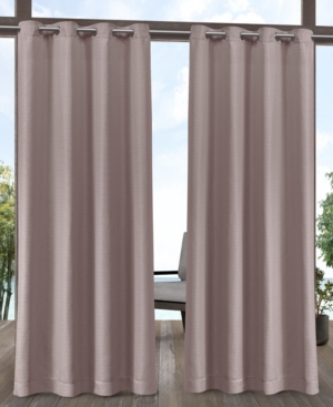 Shop Exclusive Home Aztec Indoor/outdoor Grommet Top Curtain Panel Pair, 54" X 108" In Pink