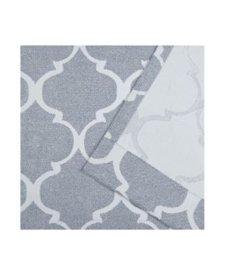 Treillage Woven Blackout Hidden Tab Top 52" X 96" Curtain Panel Pair