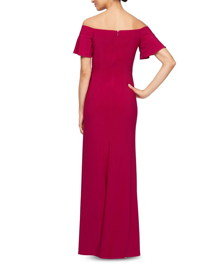 Alex evening off the shoulder gown clearance