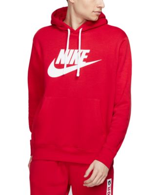 nike men's sportswear club fleece hoodie red