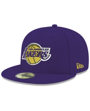 New Era Los Angeles Lakers Basic 59fifty Fitted Cap In Purple
