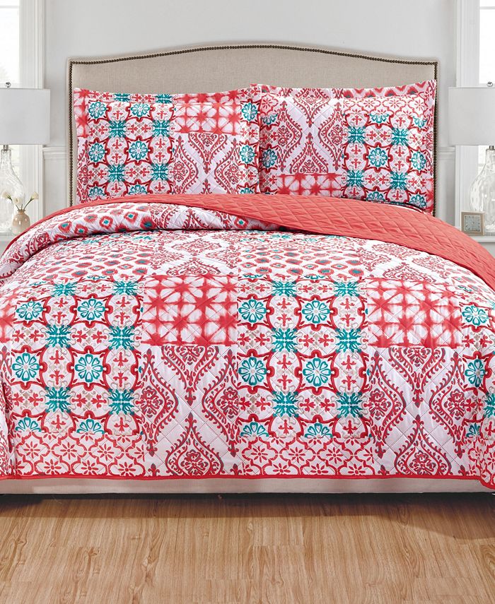 RT Designers Collection Zoey 3Piece Reversible Quilt Set King Macy's