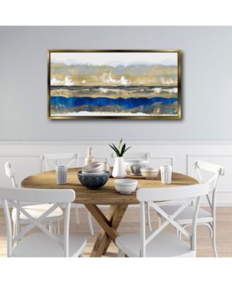 Strata in 12" x 24" Canvas Wall Art with Float Moulding