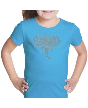 La Pop Art Girl's Word Art T-Shirt - Tusks